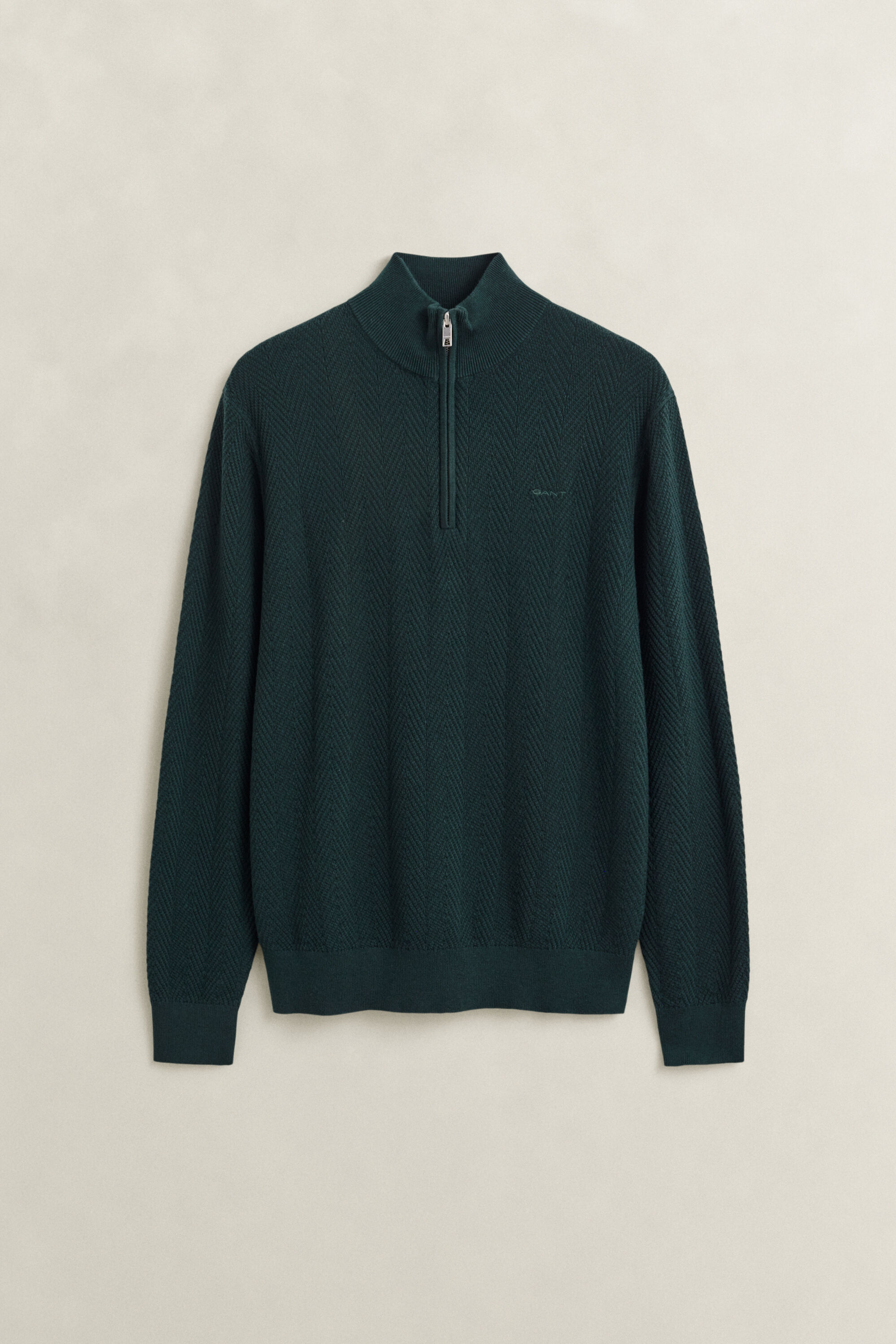 Pull à demi-zip avec chevrons