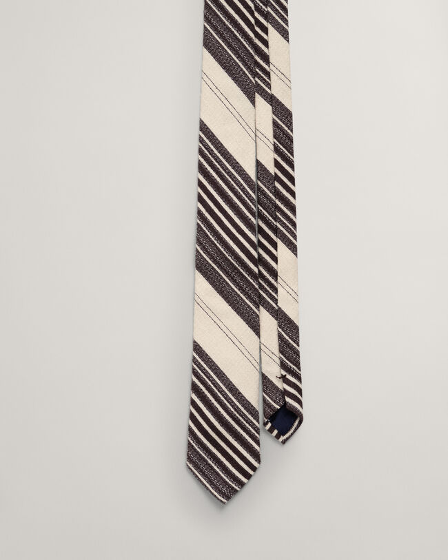 Gestreepte stropdas van pure zijde