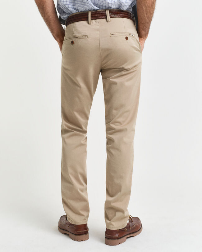 Pantalon chino coupe slim en sergé