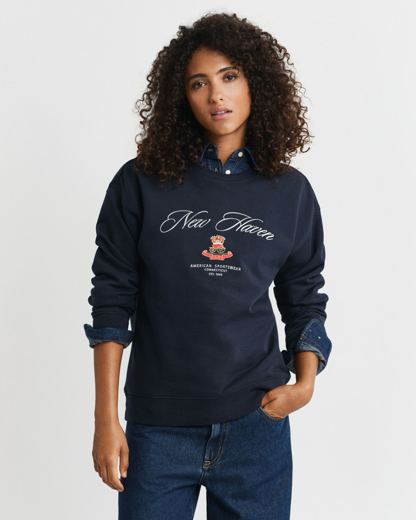 Crest Graphic sweatshirt met ronde hals