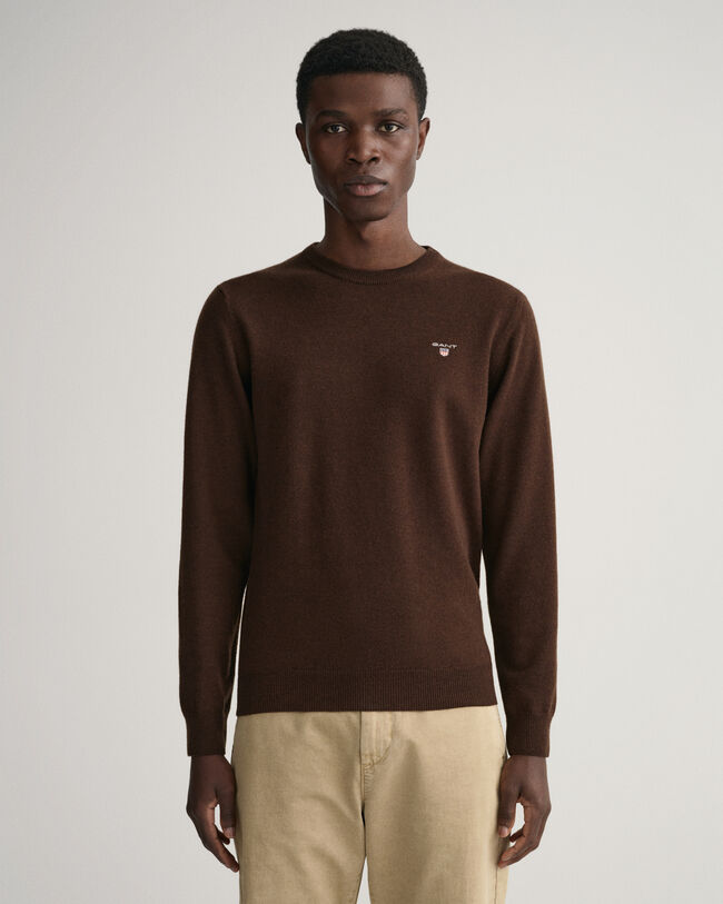 Trui met ronde hals van buitengewoon zachte lamswol