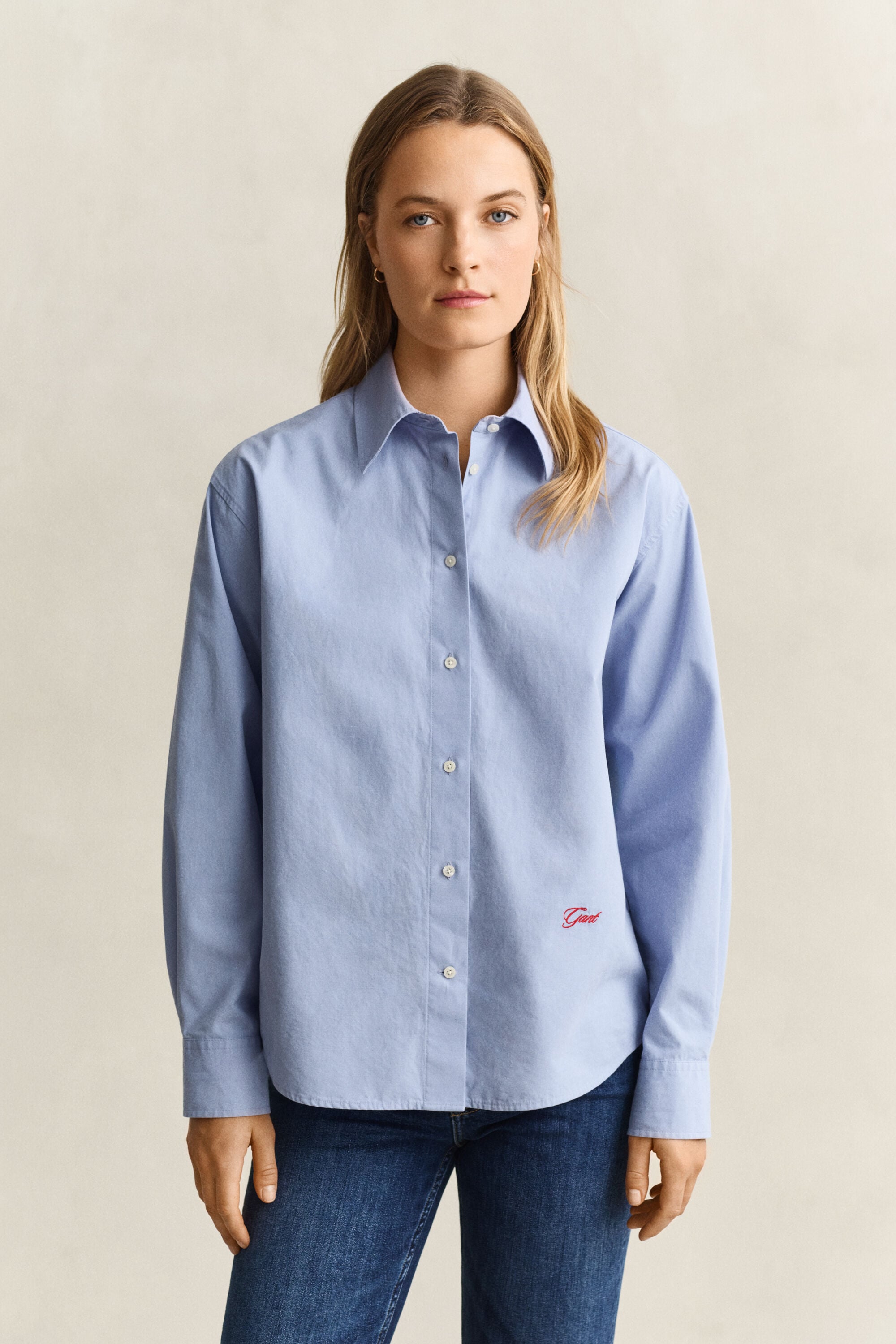 Chemise décontractée en popeline