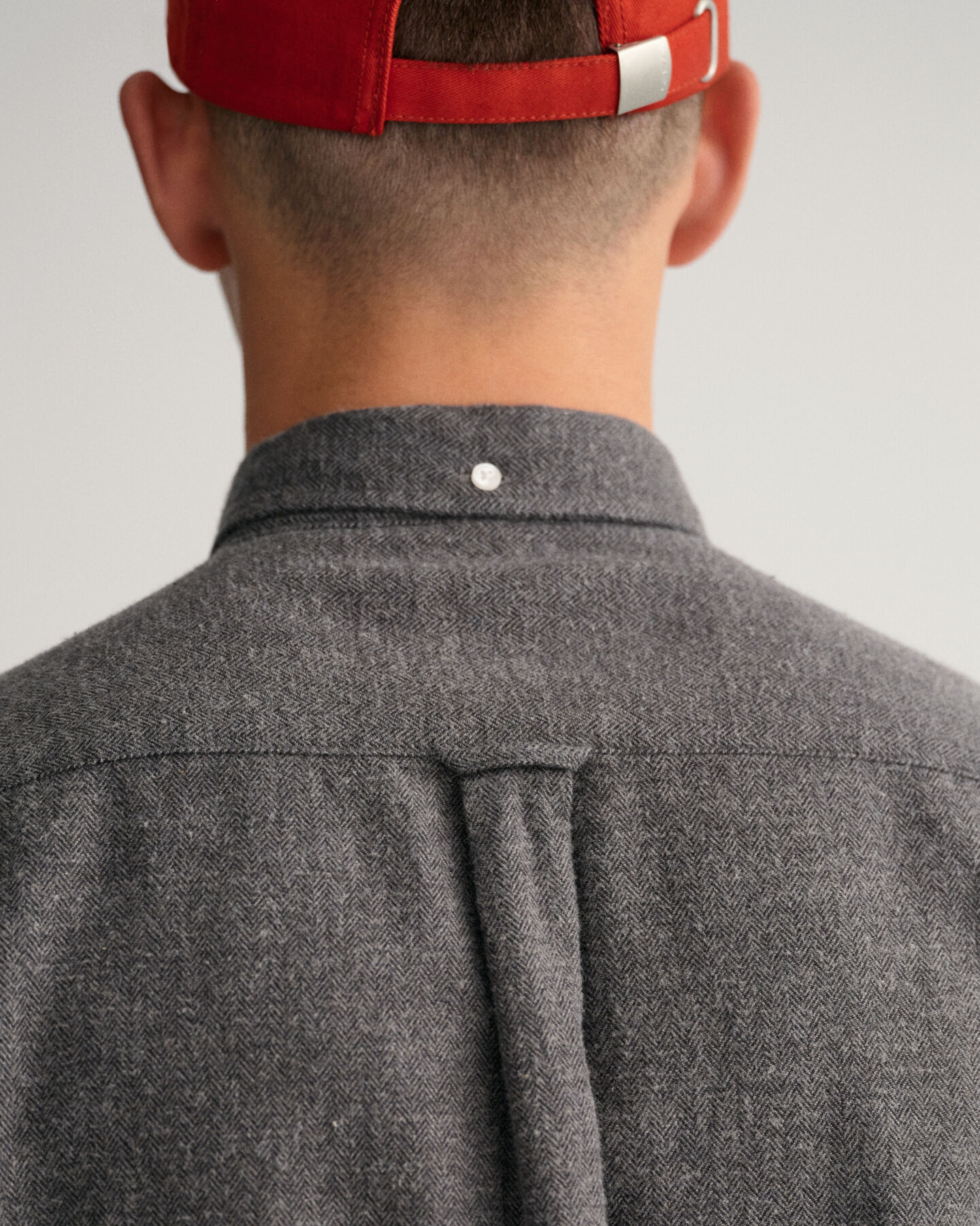 Regular Fit hemd met visgraatmotief