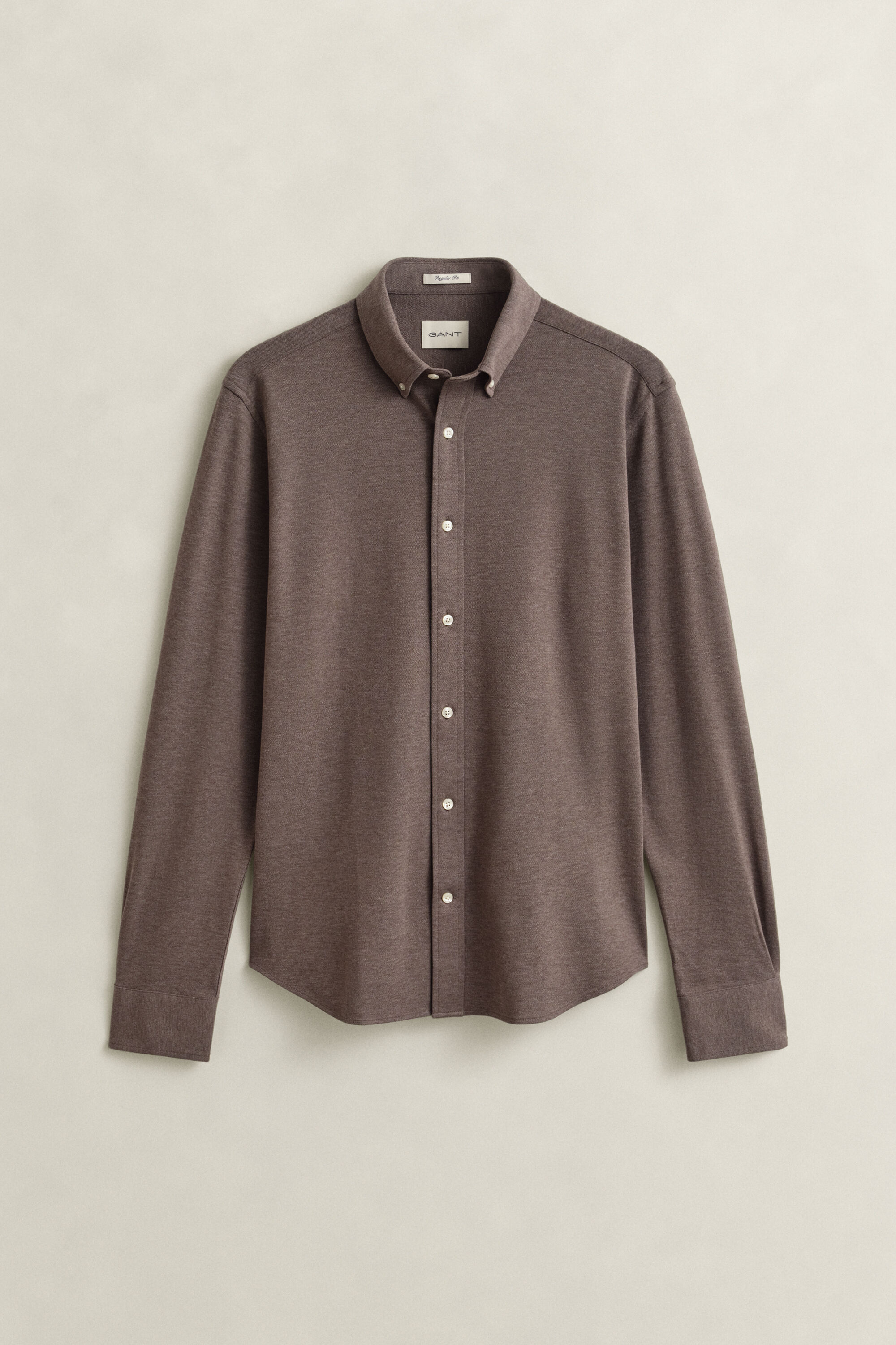 Overhemd van stretch jersey piqué