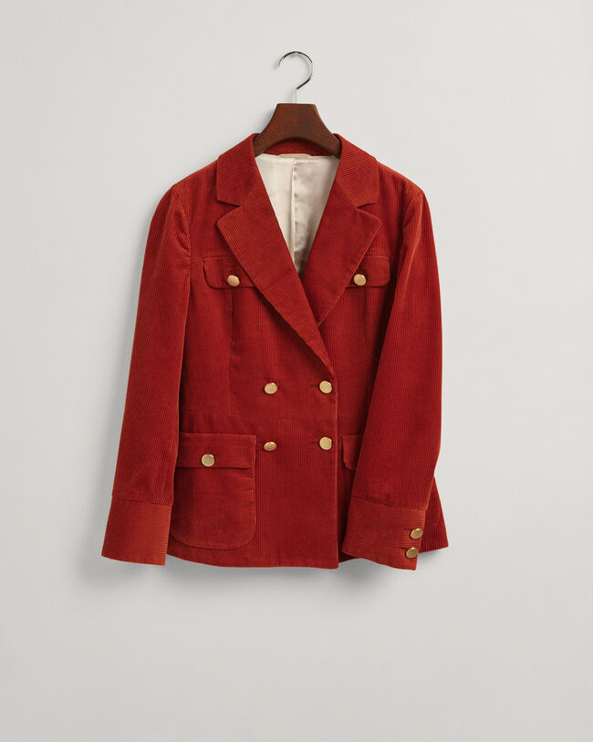 Veste blazer slim en velours côtelé