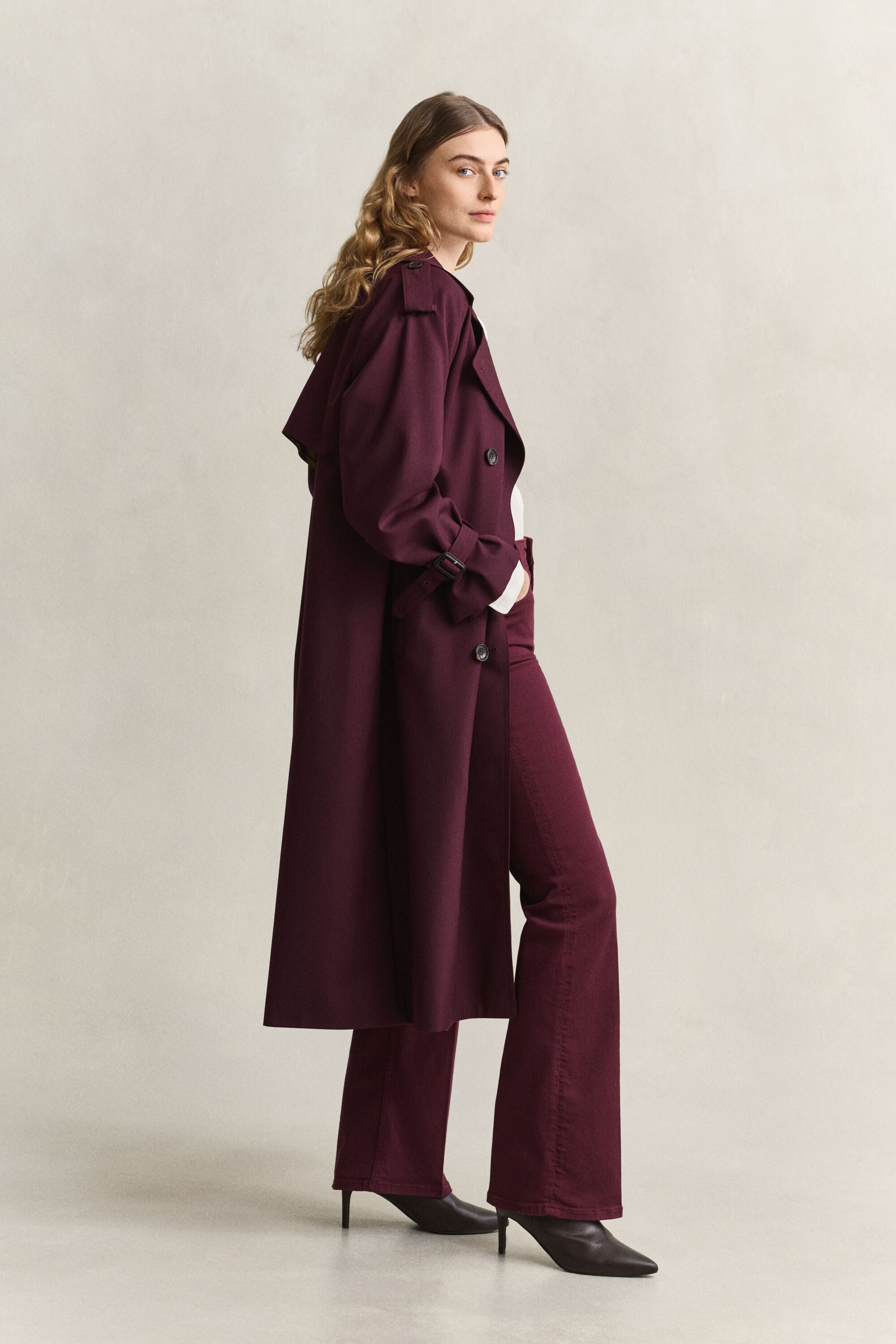 Trenchcoat van wolmix