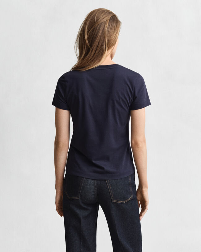 Shield T-shirt met V-hals