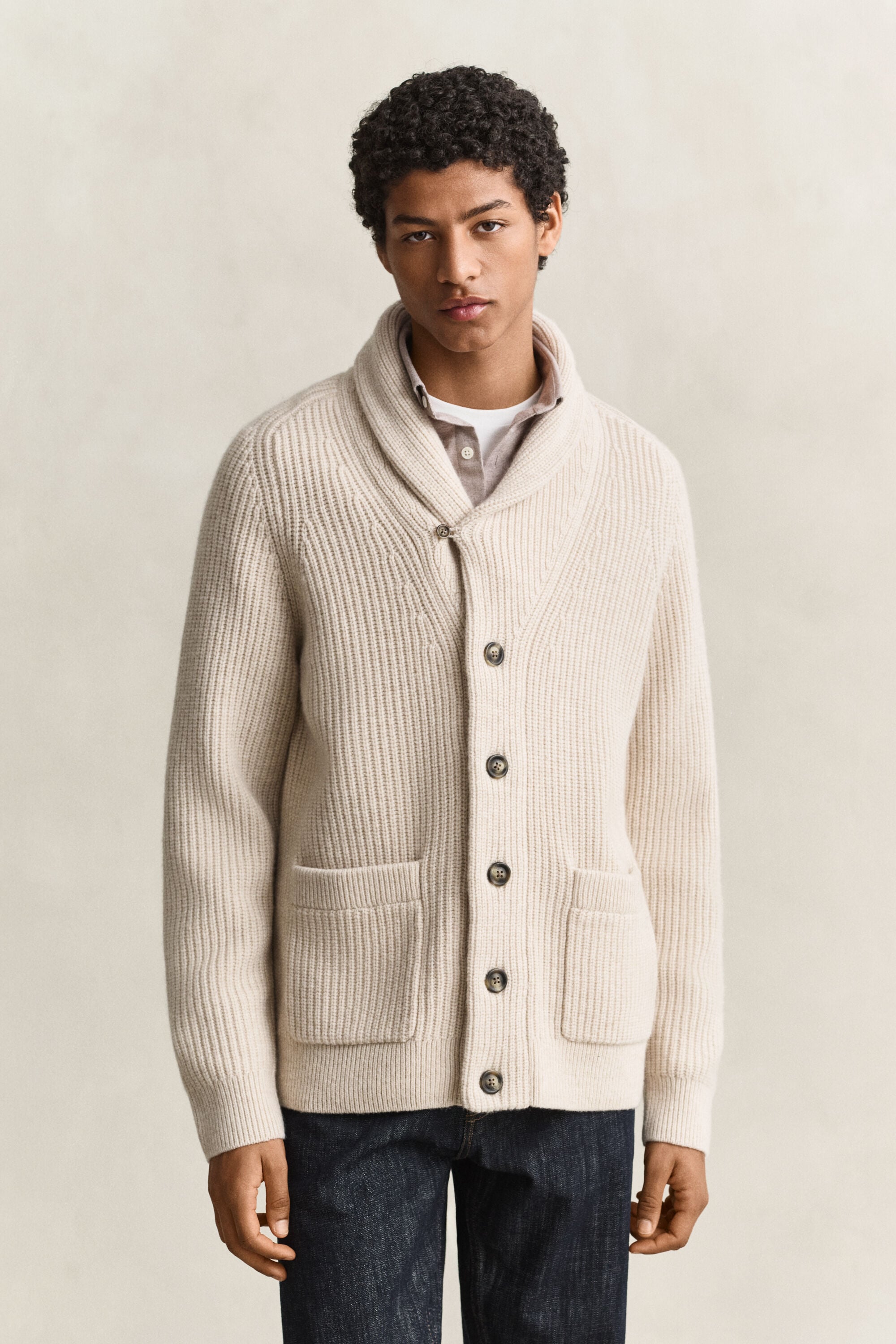 Geribd vest van wolmix