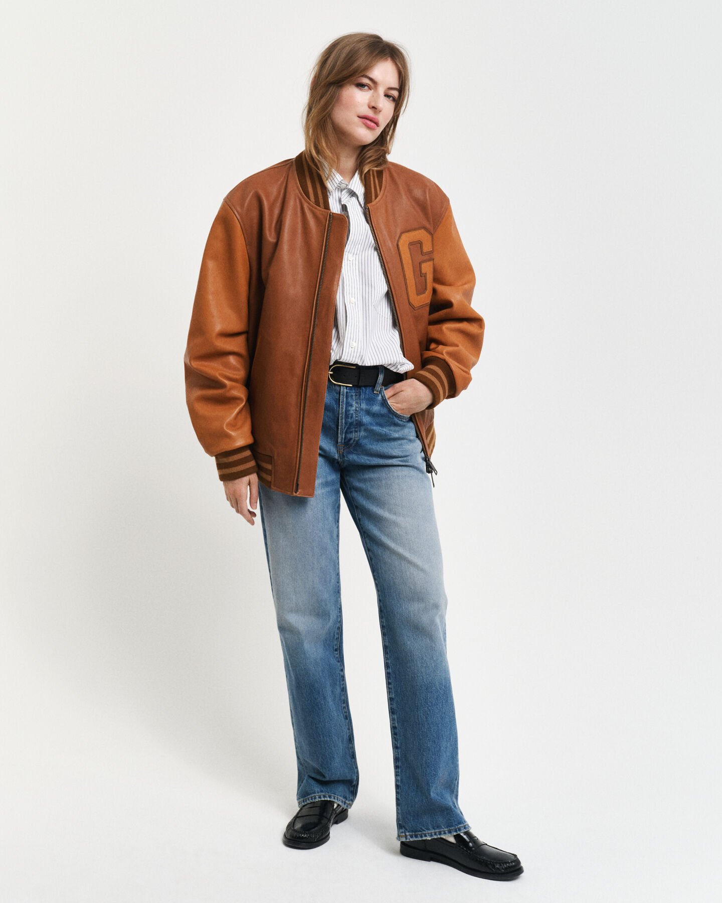 Veste Varsity de GANT en cuir