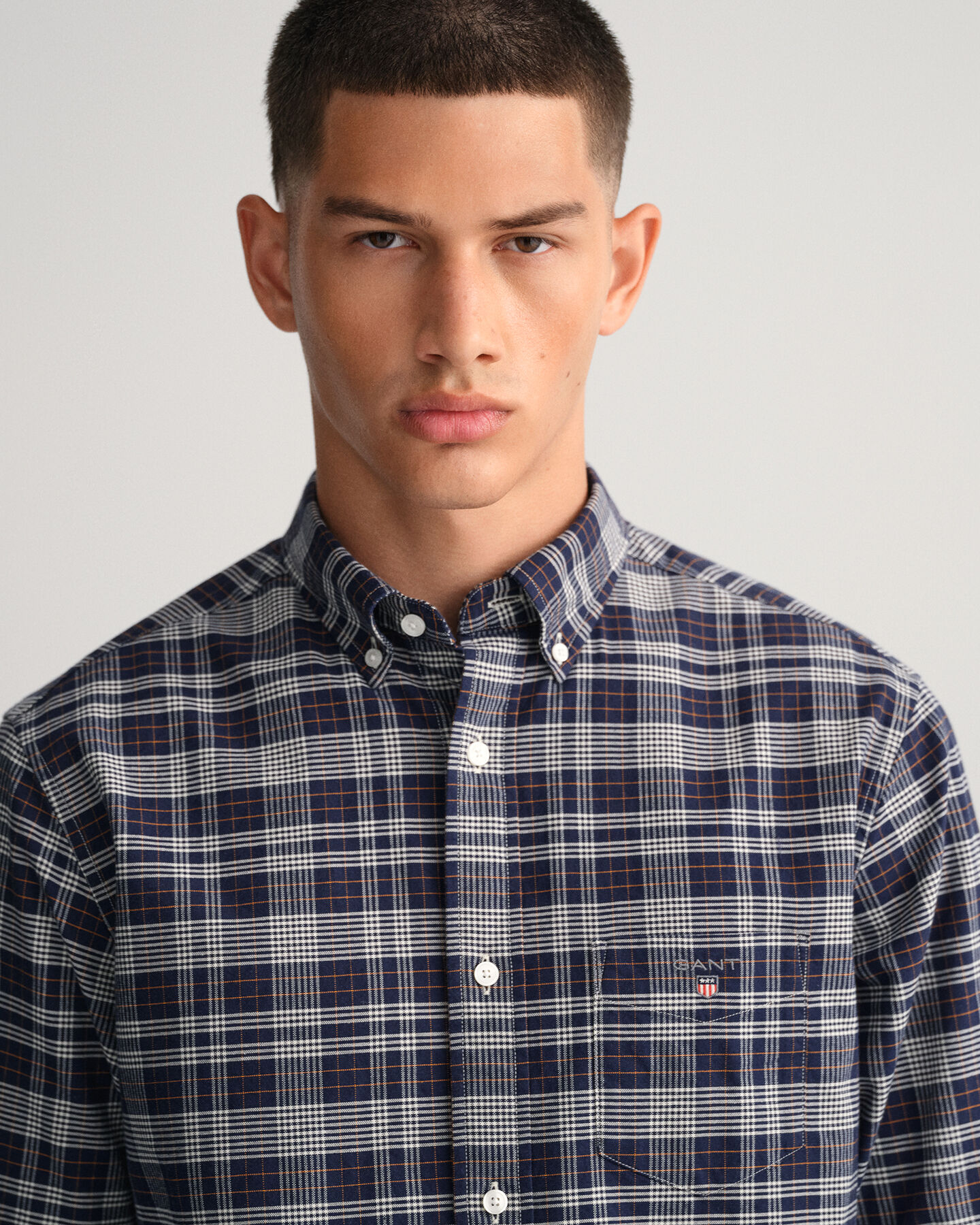 Regular Fit geruit Oxford-hemd