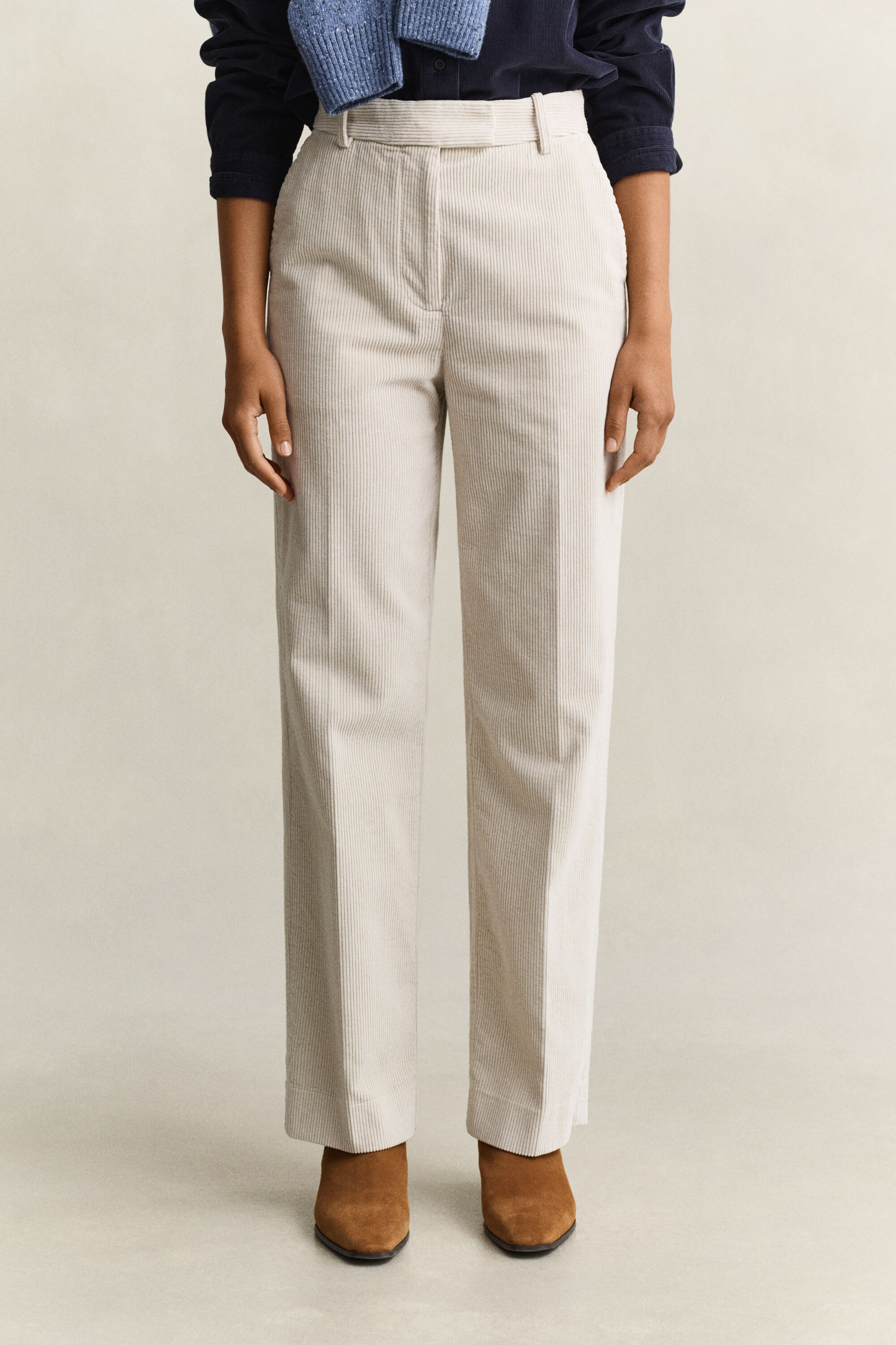 Geklede corduroy broek