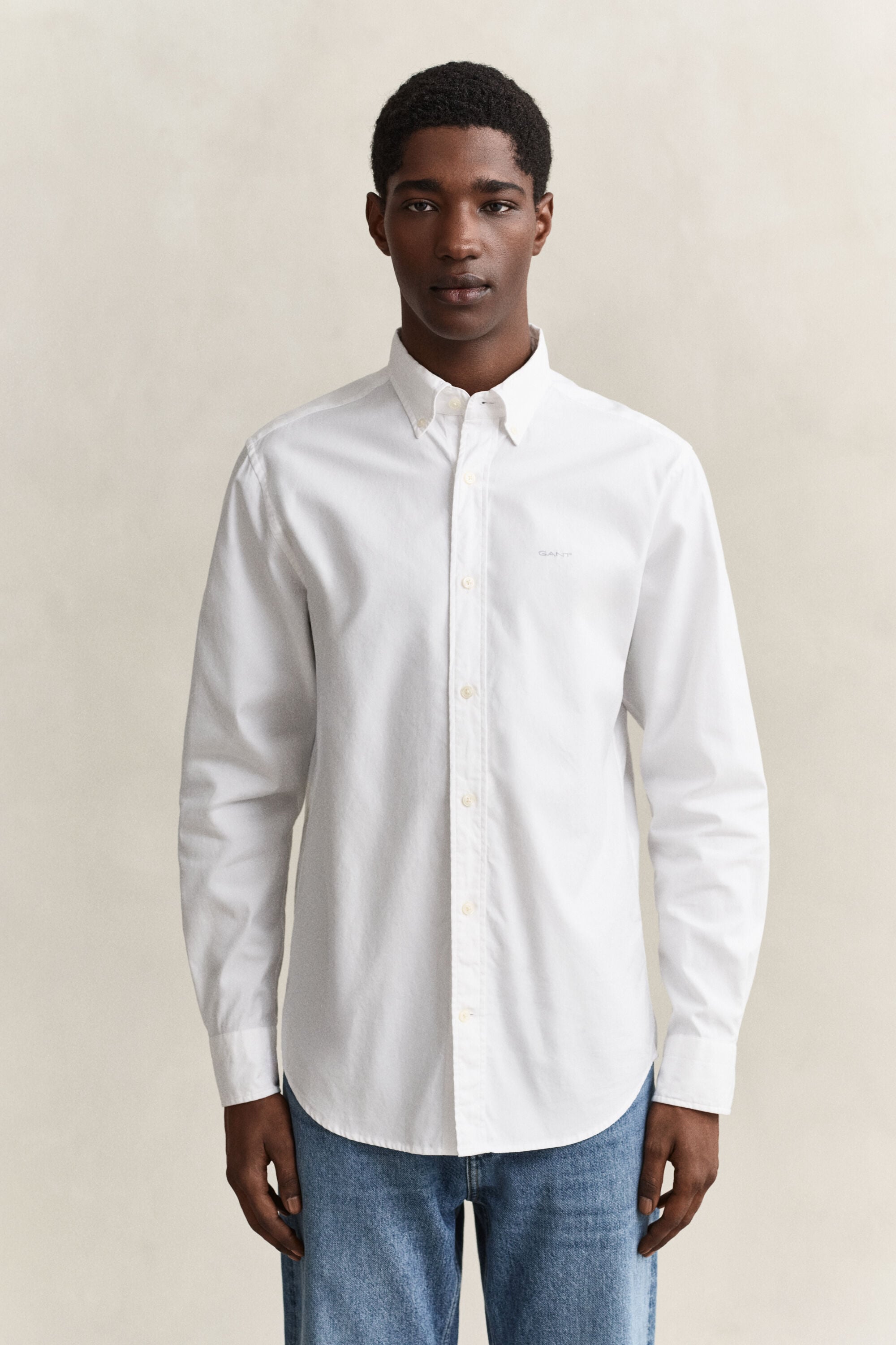 Chemise coupe regular en coton Oxford Pinpoint
