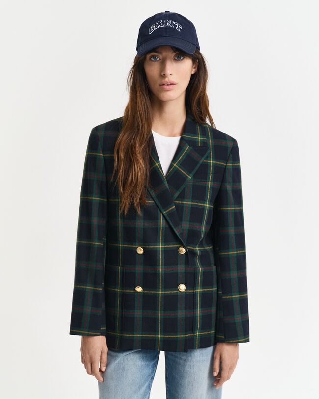 Veste blazer de costume regular fit à carreaux