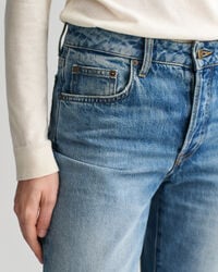 Rigid jeans met rechte pijpen