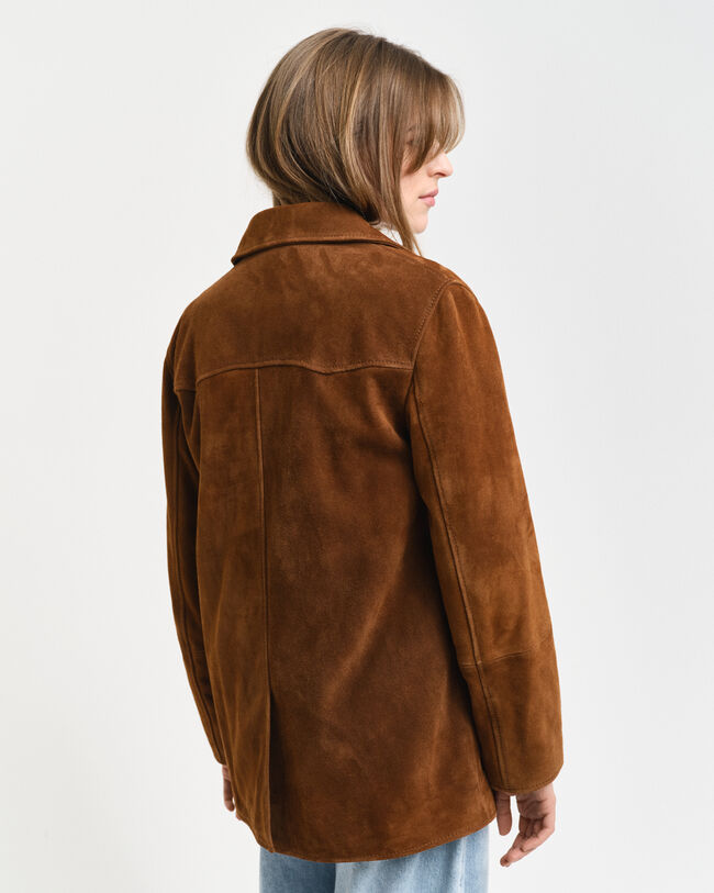 Veste blazer relaxed fit en daim