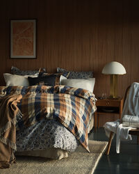 Housse de couette simple en flanelle à carreaux