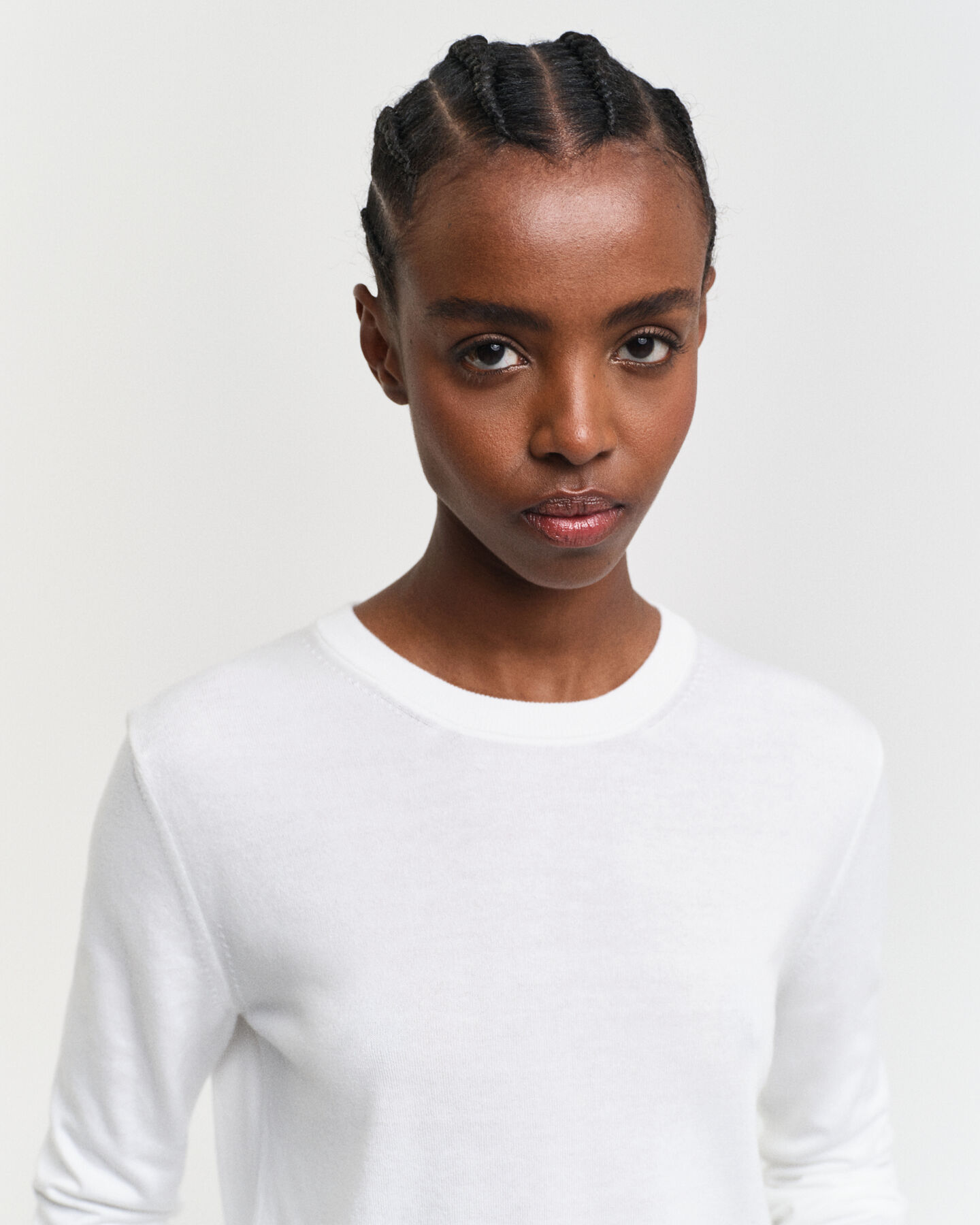 Pull col rond en maille fine