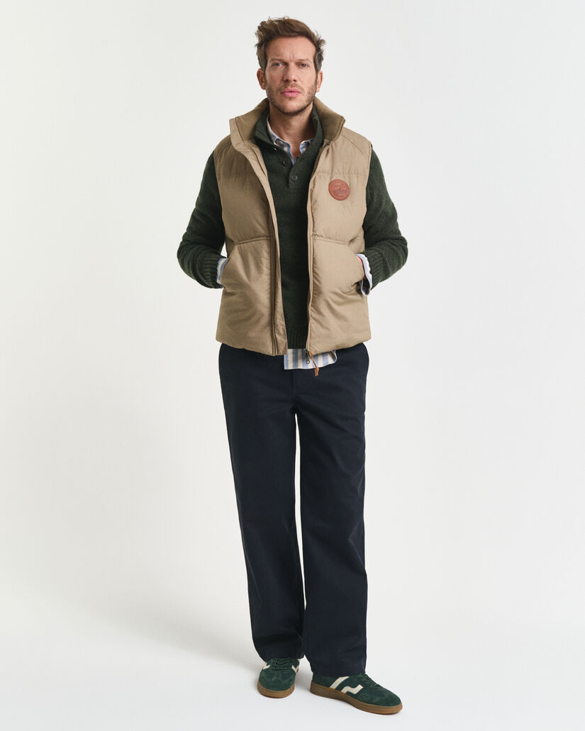 Trui met korte knoopsluiting van wolmix met spikkelpatroon