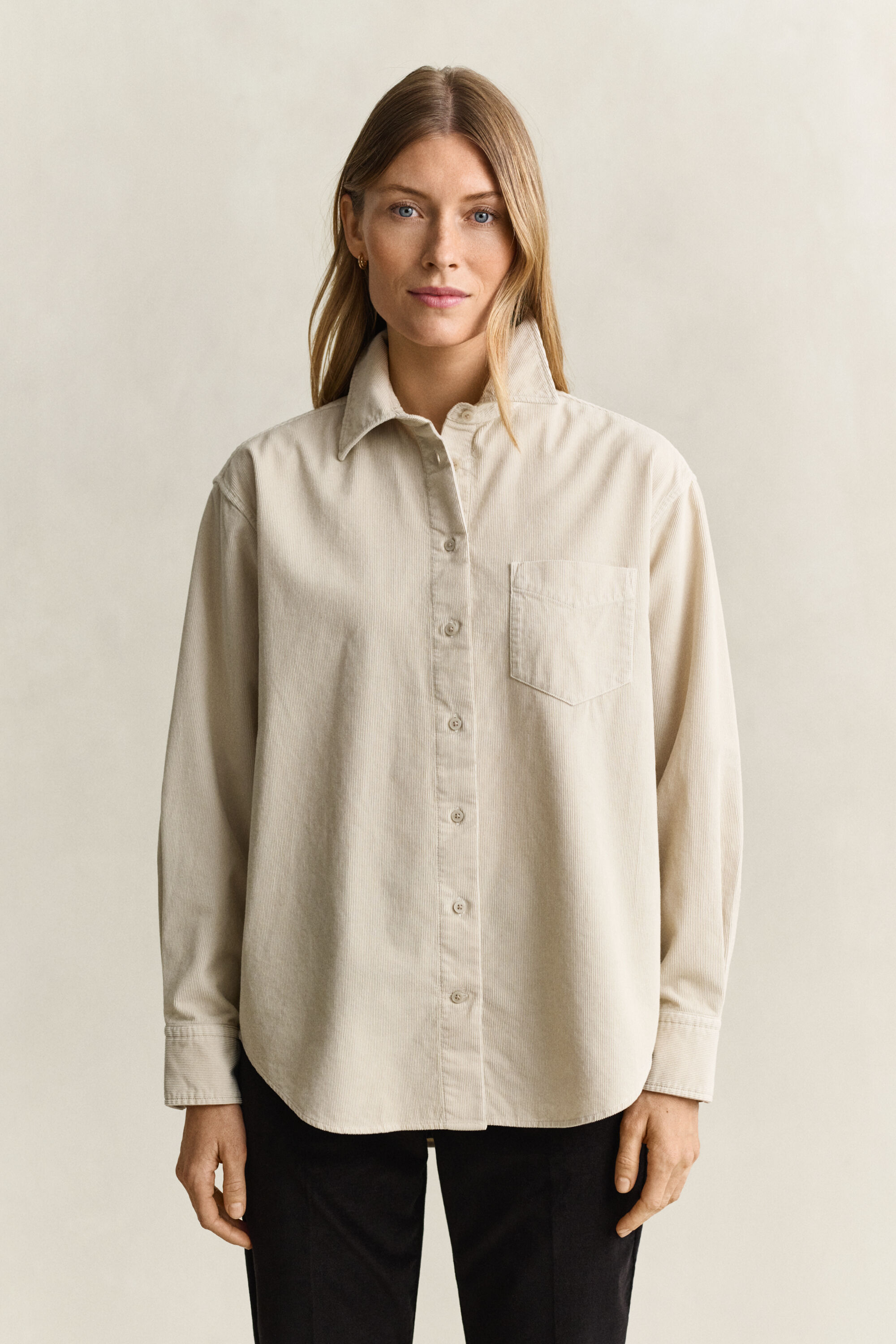 Relaxed corduroy hemd