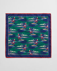 Pochette en soie à imprimé nautique