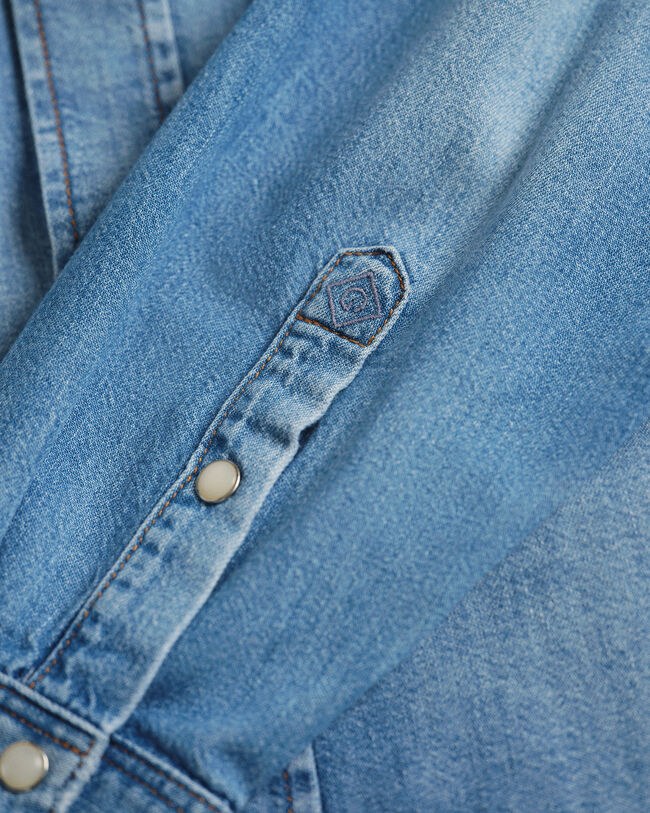 Chemise relaxed fit en denim Western Wrangler x GANT