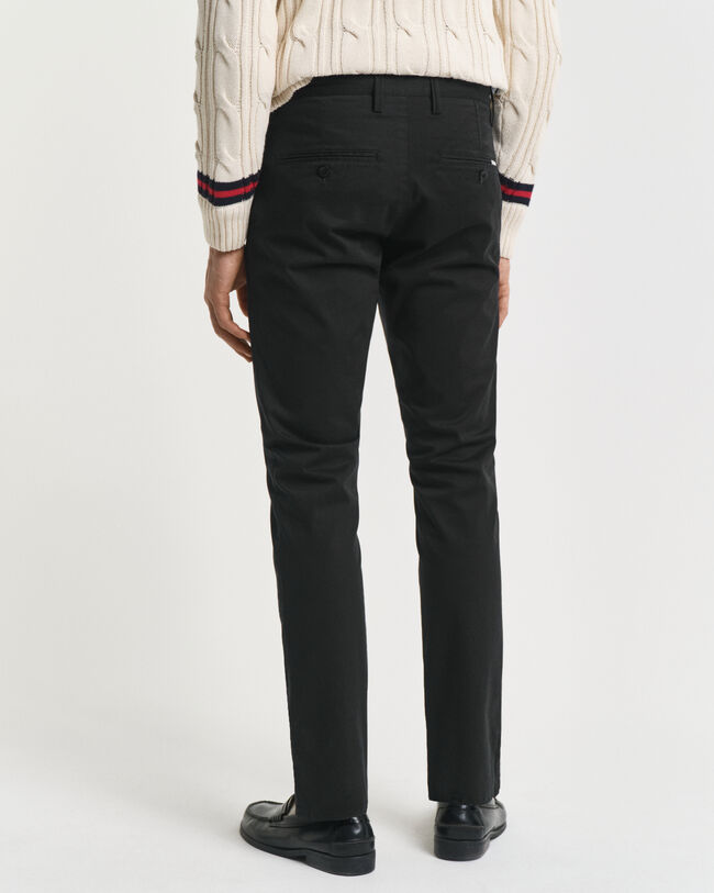 Slim Fit chino van keperstof