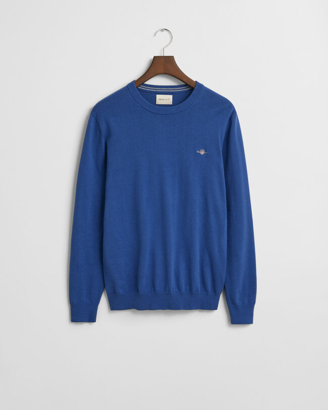 Pull col rond en coton classique