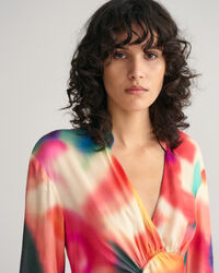 Robe fronc&eacute;e &agrave; imprim&eacute; floral