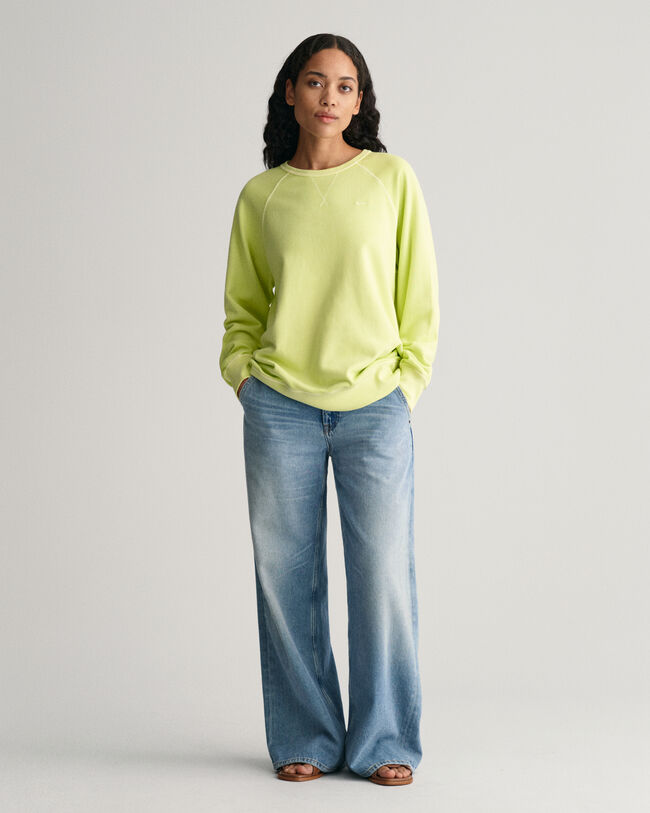 Sunfaded sweatshirt met ronde hals