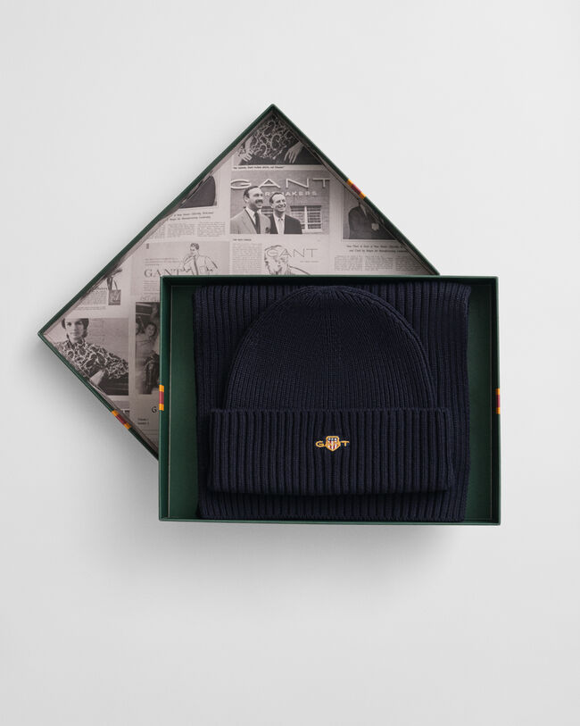 Cadeauset met Shield beanie en sjaal