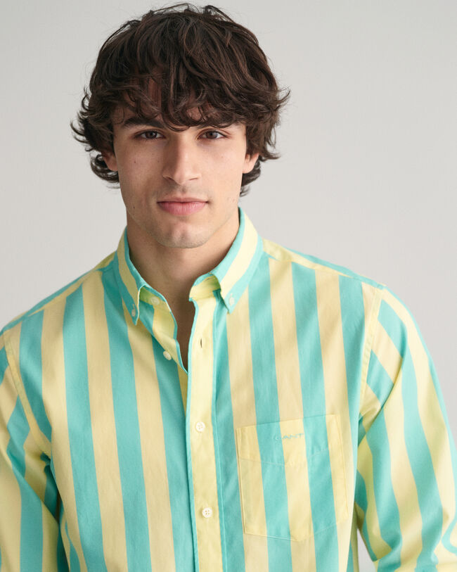 Regular Fit Parasol Striped hemd van poplin