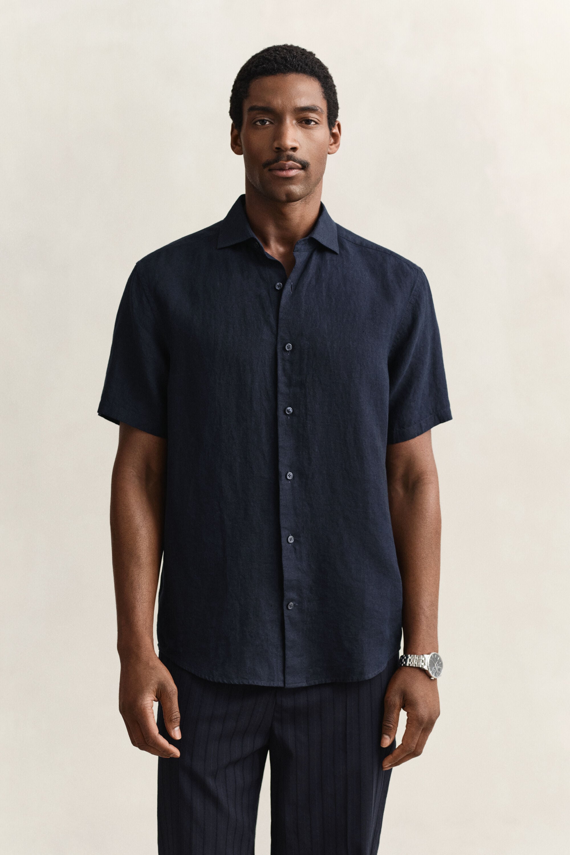 Chemise à manches courtes en lin