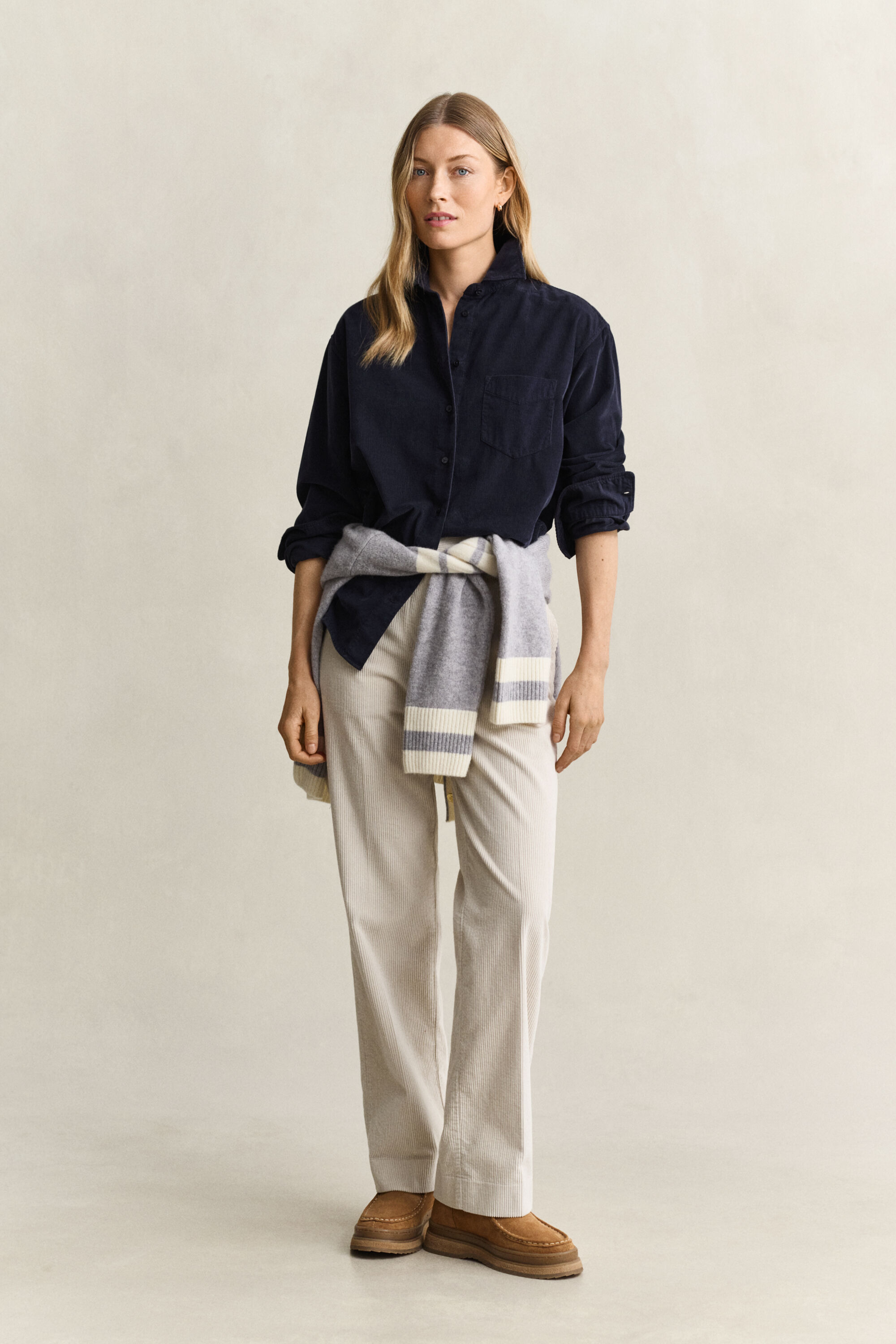 Relaxed corduroy hemd