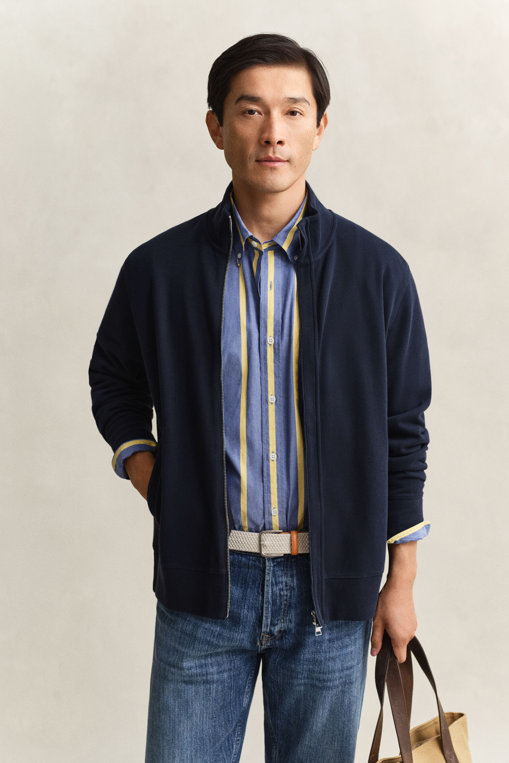 Sweat-shirt zippé Sacker Rib