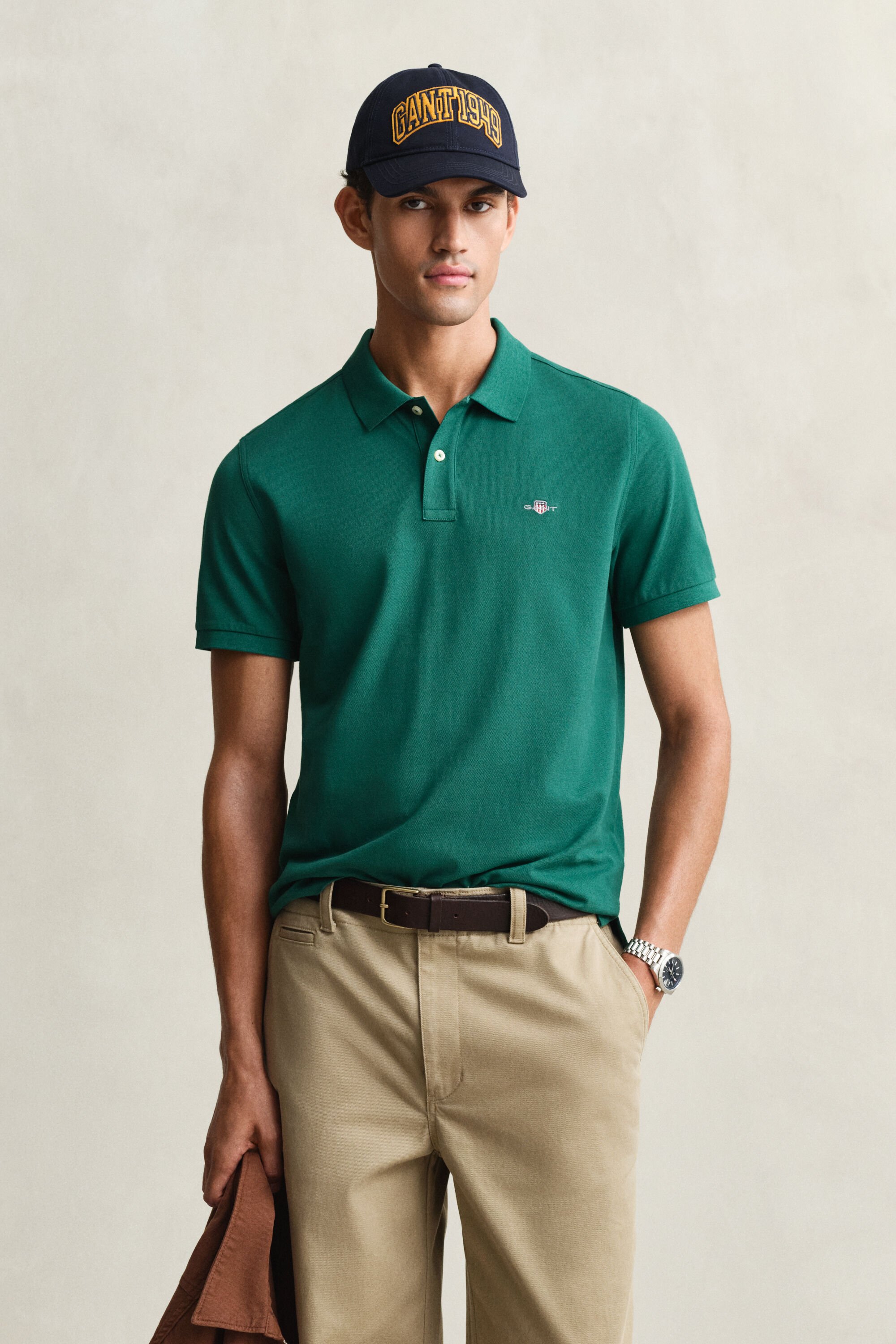 Regular Fit Shield piqué poloshirt