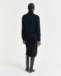 Robe col roulé avec finitions en maille