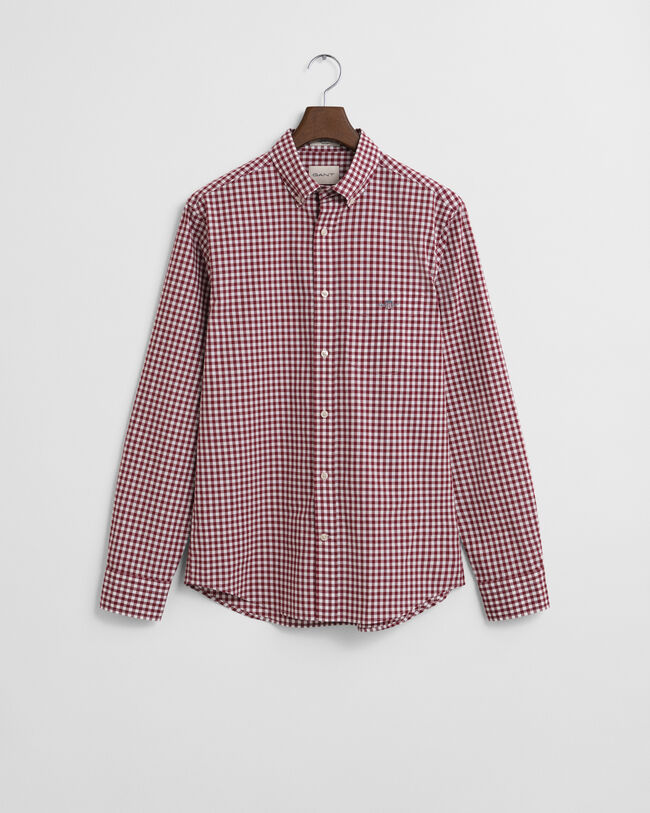 Regular Fit Classic hemd met Gingham-ruitje van poplin
