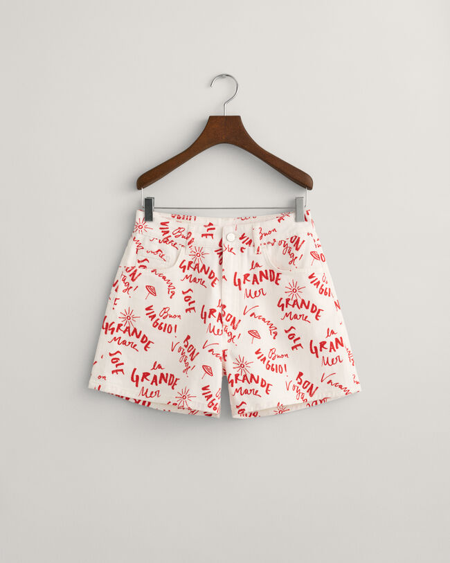 Short met tekstprint