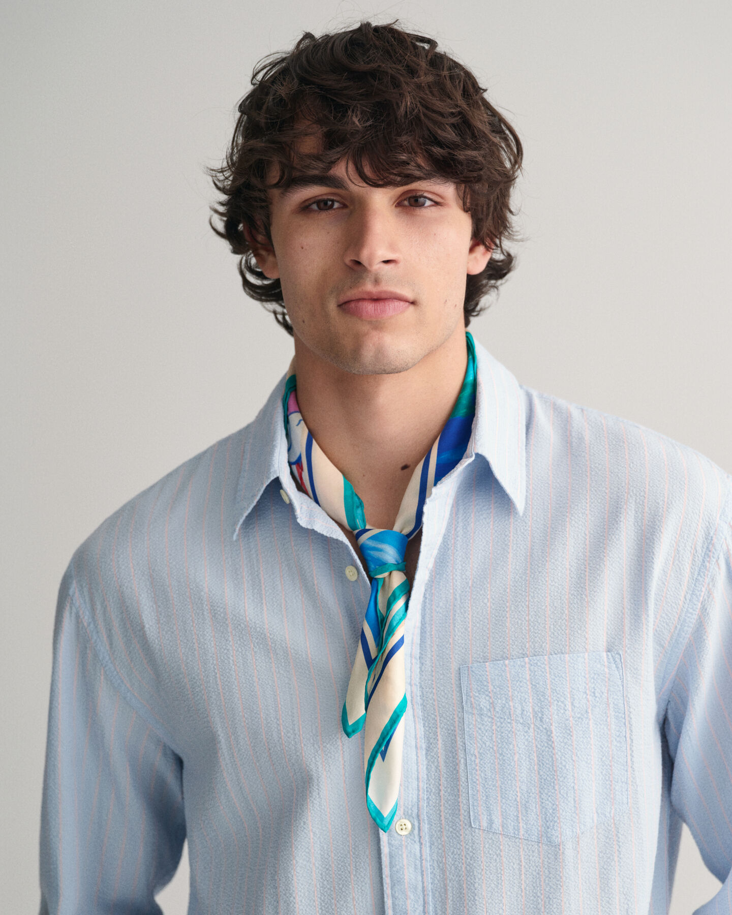 Zijden sjaal met Scenery-print