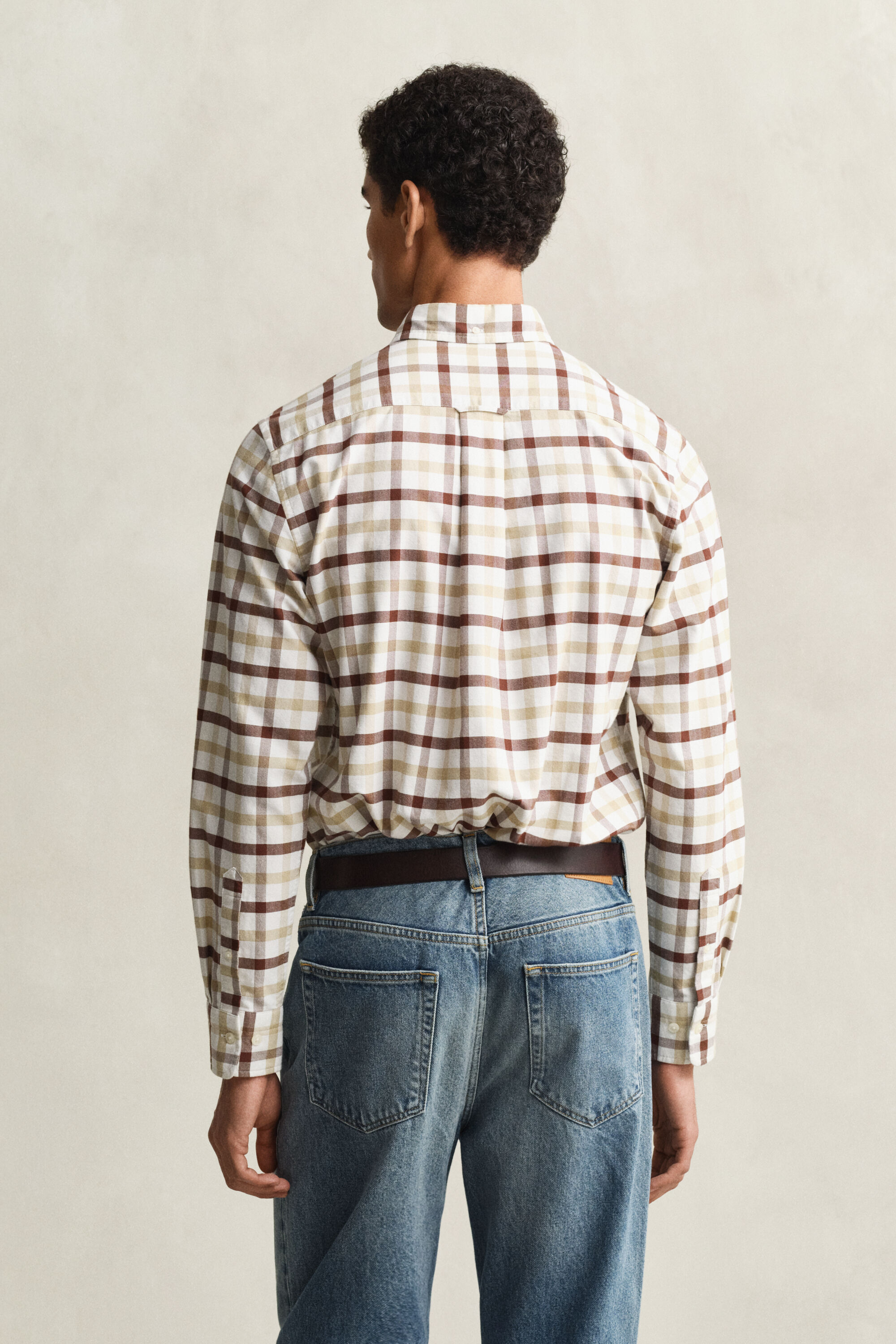 Regular Fit geruit Oxford-hemd