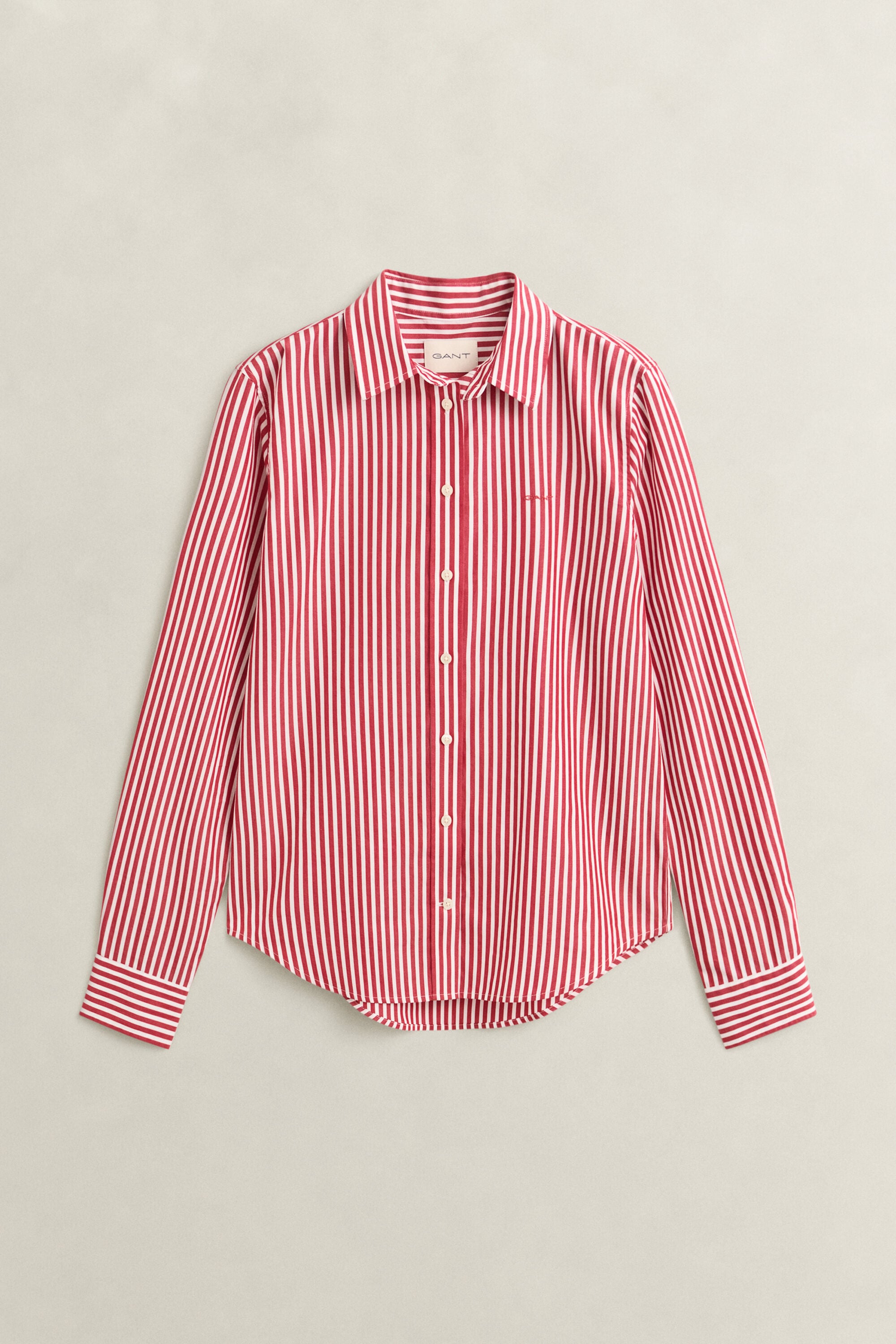 Classic Regular gestreept poplin hemd