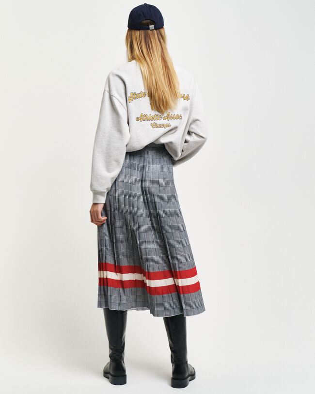 Plooirok met ruitjesprint