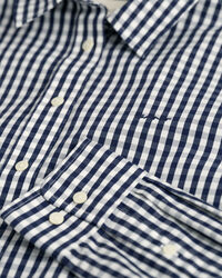 Regular Fit poplin hemd met Gingham-ruitje