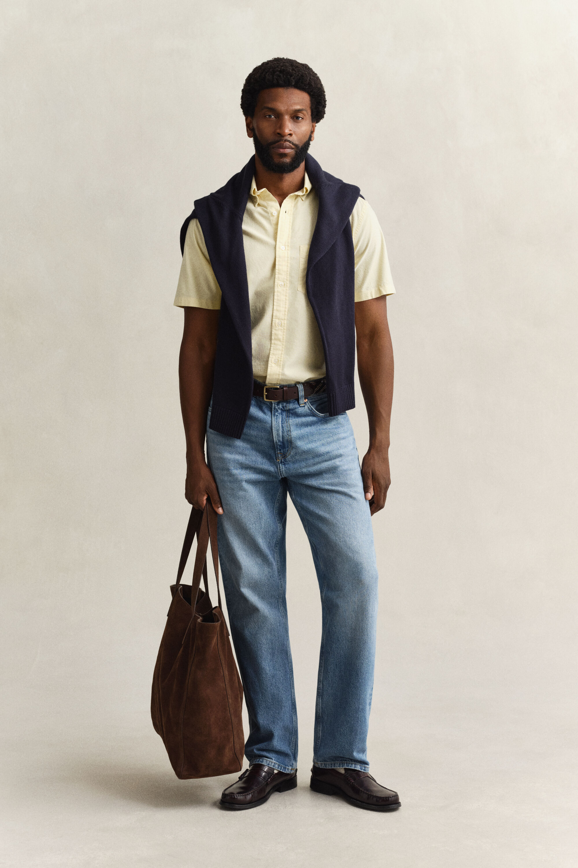 Chemise à manches courtes en coton Oxford classique