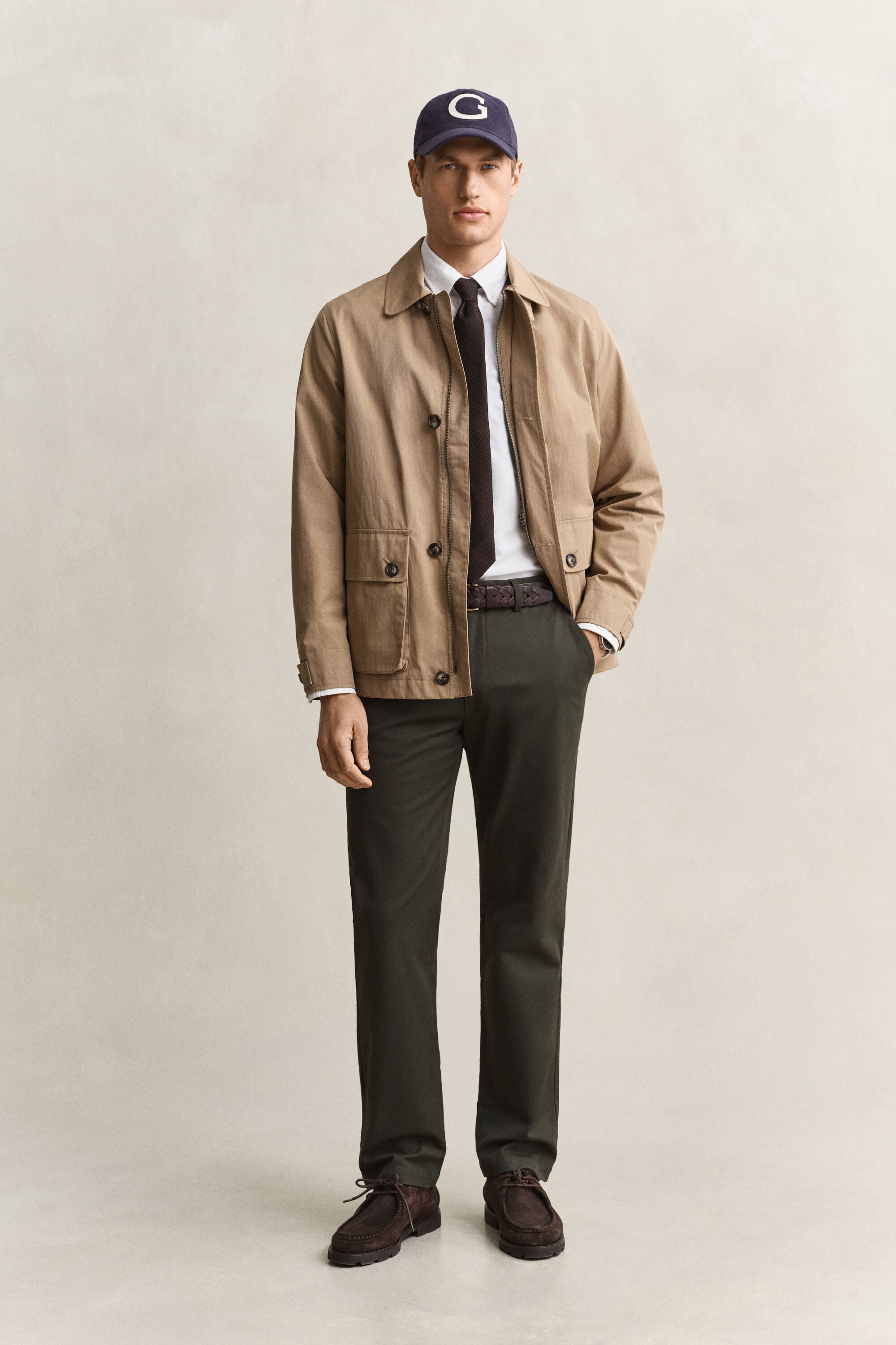 Chemise ajustée en coton Oxford classique