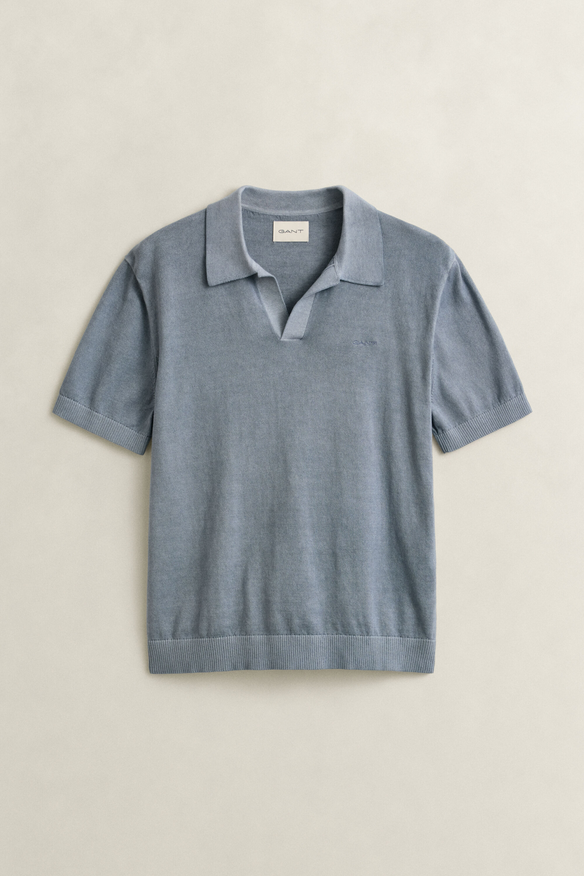 Pull façon polo effet délavé