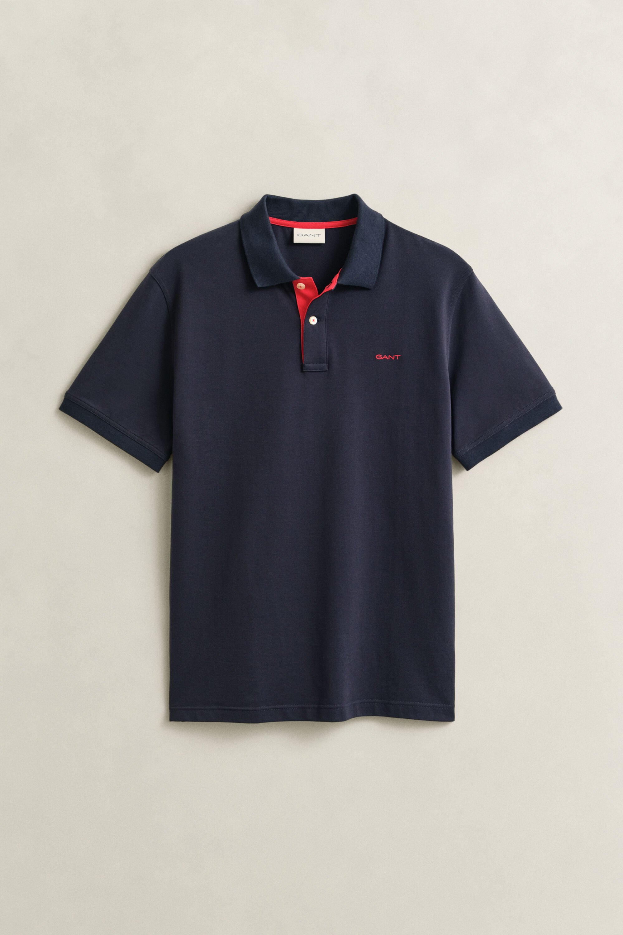 Piqué poloshirt met contrasterend detail