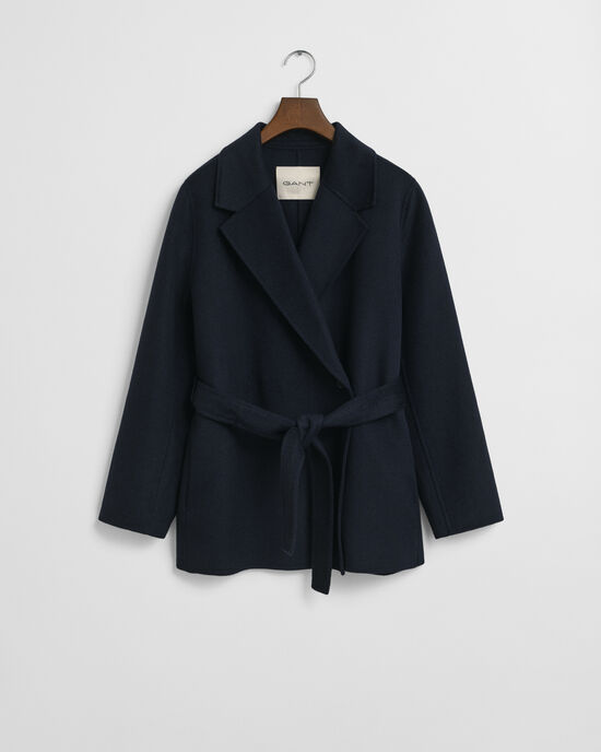 Veste cousue main avec ceinture