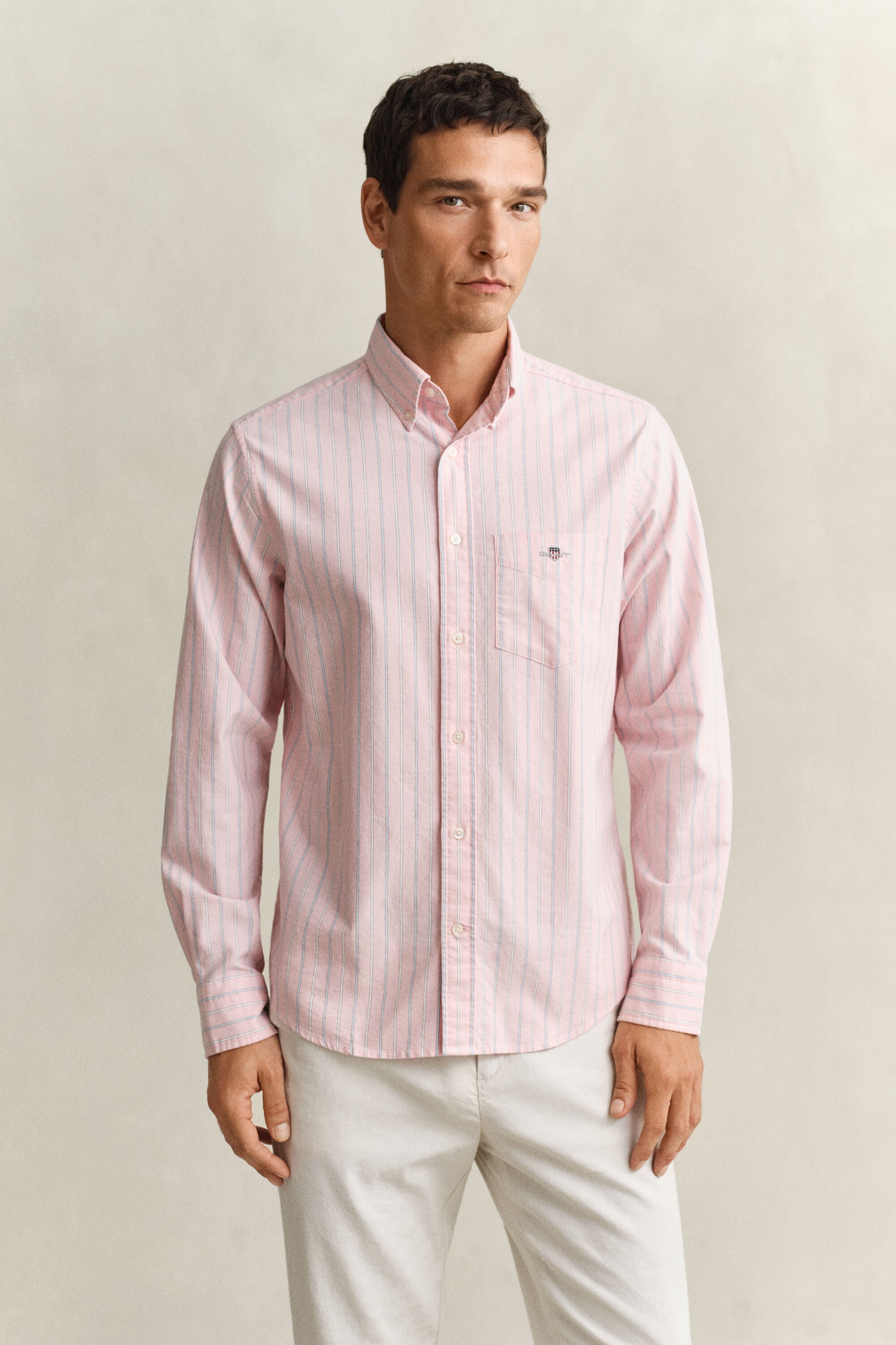 Chemise en coton Oxford classique à rayures