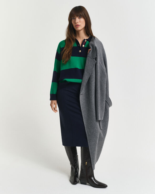 Rugger en maille à rayures